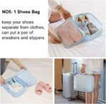 Travel Packing Cubes 8 Pcs Set, Luggage Packing Organizers with Shoe Bag and Toiletry Bag - Image 5