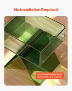 VEVOR Acrylic Nightstand Side Table, Modern Clear End Table with Storage Shelf, Transparent Small Bedside Table for Bedroom, Home Decor, Living Room, No Assembly Needed, Green - Image 9