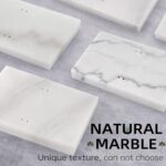 KOKOSIRI Bathroom Towel Racks 2-Tier Standing Towel Bars with Marble Base, Stainless Steel Freestanding Towels Holder, Thicken Steady Design, Brushed Nickel THS0003-BR - Image 7