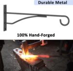 8" Plant Hangers 6 Pack, Hanging Plant Bracket for Wall Fence Porch Outdoor Indoor, Metal Plant Hooks for Basket, Flower, Planter, Feeder, Lantern, Wind Chime - Image 5