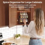 Rotating Spice Rack Organizer for Large Cabinets Kitchen Countertop with Thicken Spice Jars and Labels, Spinning Like Ferris-Wheel, Metal (M) - Image 5