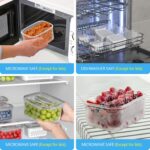5 Pack Fruit Storage Containers for Fridge - Clear Berry Containers with Colander, Airtight Fridge Organizer Bins with Vent Handle Lids for Refrigerator Organizers and Storage Keep Fresh - Image 5