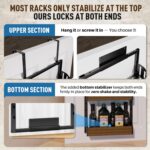 8-Tier Over The Door Pantry Organizer | Spice Rack Wall Mount with No-Shake Design, Adjustable Baskets | Hanging Seasoning Shelves, Storage Organization for Kitchen Cabinet & Closet - Image 6