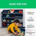 Humble Crew Supersized Toy Storage Organizer with 16 Removable Bins, Grey/Navy – Large Toy Storage for Toddlers Ideal for Kids' Rooms, Playrooms, and Nurseries - Modern Toy Bins for Kids - Image 6