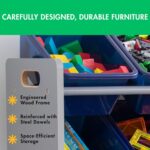 Humble Crew Supersized Toy Storage Organizer with 16 Removable Bins, Grey/Navy – Large Toy Storage for Toddlers Ideal for Kids' Rooms, Playrooms, and Nurseries - Modern Toy Bins for Kids - Image 7