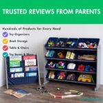 Humble Crew Supersized Toy Storage Organizer with 16 Removable Bins, Grey/Navy – Large Toy Storage for Toddlers Ideal for Kids' Rooms, Playrooms, and Nurseries - Modern Toy Bins for Kids - Image 8