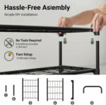 3-Tier Shoe Rack Organlzer, Rustproof lron, Spaclous Shoe Storage Shelf for Closet or Entryway, Fits Sneakers & Slippers, Black - Image 5