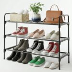 3-Tier Shoe Rack Organlzer, Rustproof lron, Spaclous Shoe Storage Shelf for Closet or Entryway, Fits Sneakers & Slippers, Black - Image 6