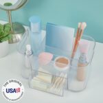 STORi Bliss Clear Makeup Organizer for Countertop, Divided Bathroom Organizer & Storage Drawer, Makeup Brush Holder, Cosmetic & Nail Polish Organizer, Made in USA - Image 3