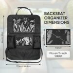 BALEINE Backseat Car Organizer, Back Seat Car Organizers and Storage, Kick Mats Back Seat Protector, Travel Accessories for Most Automotive (1 Pack, Black) - Image 4
