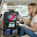 BALEINE Backseat Car Organizer, Back Seat Car Organizers and Storage, Kick Mats Back Seat Protector, Travel Accessories for Most Automotive (1 Pack, Black) - Image 5