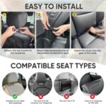 BALEINE Backseat Car Organizer, Back Seat Car Organizers and Storage, Kick Mats Back Seat Protector, Travel Accessories for Most Automotive (1 Pack, Black) - Image 6