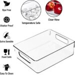 Clear Plastic Storage Bins, Pantry Organizers and Storage, Kitchen Organization and Storage Containers Bins for Organizing, Fridge, Freezer, Bathroom, Pantries, Medicine Cabinet Organizer Bin - Image 3