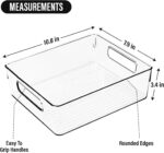 Clear Plastic Storage Bins, Pantry Organizers and Storage, Kitchen Organization and Storage Containers Bins for Organizing, Fridge, Freezer, Bathroom, Pantries, Medicine Cabinet Organizer Bin - Image 4