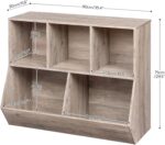 HOOBRO Kids Bookshelf, Bookcase Footboard, Toy Storage Cubby, Children's Toy Shelf, 35.4" L Toy Storage Cabinet, Fit for Children's Room, Playroom, Hallway, Kindergarten, Greige BG32CW01 - Image 4