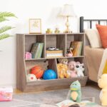 HOOBRO Kids Bookshelf, Bookcase Footboard, Toy Storage Cubby, Children's Toy Shelf, 35.4" L Toy Storage Cabinet, Fit for Children's Room, Playroom, Hallway, Kindergarten, Greige BG32CW01 - Image 6