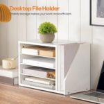 HOOBRO Mail Sorter, Literature Organizer with Adjustable Shelves, Paper Organizer for Office, Home, Wood Countertop File Holders, Mails, Magazines, White WT41WF01 - Image 5