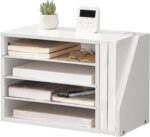 HOOBRO Mail Sorter, Literature Organizer with Adjustable Shelves, Paper Organizer for Office, Home, Wood Countertop File Holders, Mails, Magazines, White WT41WF01 - Image 6