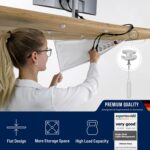Cable Management net - Under Desk Wire Management - Flexible Under Desk Cable Management Tray White - Image 3