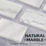 KOKOSIRI Bathroom Towel Racks 2-Tier Standing Towel Bars with Marble Base, Stainless Steel Freestanding Towels Holder, Thicken Steady Design, Matte Black THS0003-BK - Image 6