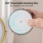 Rotating Makeup Organizer for Vanity, Spinning Cosmetics Storage for Bathroom Countertop, Skincare Holder Rack for Facial Cream, Perfume, Lotion, Lipstick(1 Tier, Dark Green) - Image 4