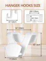 HOUSE DAY Space Saving Hanger Hooks 60 Pack, White Clothes Hanger Connector Hooks, Heavy Duty Hangers Hook Space Saver, Sturdy Hanger Connector Hook, Premium Cascading Hangers for Closet - Image 4