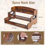 Wood Spice Rack Organizer for Cabinet, 3 Tier Spice Shelf Storage, Kitchen Seasoning Organizer for Spice Bottles, Jars, Seasonings, Baking Supplies - Image 4
