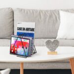 2 Pcs Triangle Desk File Organizer, 7 Slots Desktop Magazine Holder File Sorter,Metal Documents Rack Bookshelf Organizer for Office School Home, Black - Image 5