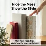 Book Shape Decorative Cable Management Box - Expandable Cable Organizer Box with Magnetic Closure for Home & Office (LoveFinds, Standard) - Image 3