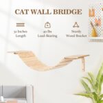 Cat Wall Shelves and Perches, Wall Mounted Cat Furniture with Hammock, Bridge, Tree, Steps and Scratching Posts, Wooden Climbing System for Indoor Large Cats and Kittens - Image 5