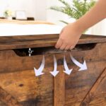 HOOBRO Storage Bench, 29.5” Retro Wooden Storage Chest with U-Shaped Cut-Out Pull, Safety Hinge, Supports 220 lb and Easy Assembly for Toy Box Organizer (Rustic Brown) BF77CW01 - Image 7