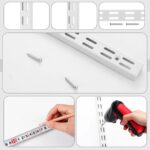 12 Pack 25 Inch Dual Track Upright Wall Shelving System Shelf Bracket Twin Slot Shelf Rail Twin Track Upright Heavy Duty Support System for Pantries, Linen Closets, Laundry Rooms (White) - Image 4