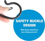 Q Hangers 25 PCS Screw-in Hooks for Outdoor String Lights, Swivel Hanging Basket Patio Light Hooks with Safe Buckle Screw in Planter Eye Hook for Wall Ceiling - Image 3