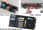 Car Visor Organizer, Auto Interior Accessories, Car Truck SUV Storage Pouch Holder, with Multi-Pocket Net Zipper (Black) - Image 3