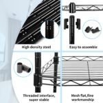 5-Tier Wire Shelving Adjustable Shelves Unit Metal Storage Rack for Laundry Bathroom Kitchen Pantry Closet Organization (Black, 16.6" L x 11.4" W x 49.1" H) - Image 6