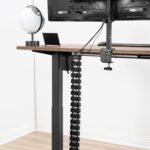 VIVO Under Desk Vertebrae Cable Management Kit, Adjustable Quad Entry Flexible Cord Organizer for Home Office, Black, DESK-AC01C - Image 4