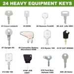 24 Heavy Equipment Keys Master Set, Construction Ignition Key Set Fits Case,Komatsu,Hyster, Cat, JCB, Daewoo, JLG, JD, Forklift, Crown, Volvo, Toyota. - Image 3