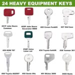 24 Heavy Equipment Keys Master Set, Construction Ignition Key Set Fits Case,Komatsu,Hyster, Cat, JCB, Daewoo, JLG, JD, Forklift, Crown, Volvo, Toyota. - Image 4