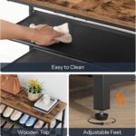 HOOBRO Shoe Rack with 3 PU Shelves, 4-Tier Shoe Storage Organizer for Closet and Entryway, Holds 9-12 Pairs of Shoes, Sturdy Metal Frame, Small Spaces, Rustic Brown and Black BF94XJ01 - Image 4