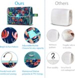 Fintie Portable Toiletry Cosmetic Travel Bag, Large Water Resistant Hanging Makeup Organizer Storage Pouch Case for Women Girls (Jungle Night) - Image 5