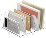 SANRUI Acrylic File Organizer for Desk, Clear 5-Section Vertical File Folder Holder Stand File Sorters, Mail Envelope Document Organization Rack Bookshelf for Office, Home, Classroom - Image 3