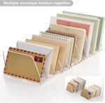 SANRUI Acrylic File Organizer for Desk, Clear 5-Section Vertical File Folder Holder Stand File Sorters, Mail Envelope Document Organization Rack Bookshelf for Office, Home, Classroom - Image 5