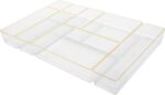 Martha Stewart Kerry Plastic Stackable Office Desk Drawer Organizers, Set of 8, with Gold Trim - Image 5
