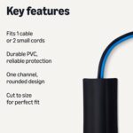 Amazon Basics Floor Cord Cover, 6ft Length, 2.6" Diameter, Cable Protector, Black - Image 3