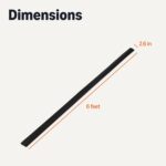 Amazon Basics Floor Cord Cover, 6ft Length, 2.6" Diameter, Cable Protector, Black - Image 6