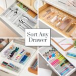 STORi SimpleSort 6-Piece Stackable Clear Drawer Organizer Set | 9" x 3" x 2" Rectangle Trays | Narrow Makeup Vanity Storage Bins and Office Desk Drawer Dividers | Made in USA - Image 5