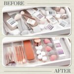 STORi SimpleSort 6-Piece Stackable Clear Drawer Organizer Set | 9" x 3" x 2" Rectangle Trays | Narrow Makeup Vanity Storage Bins and Office Desk Drawer Dividers | Made in USA - Image 7