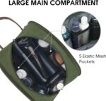 WANDF Travel Toiletry Bag for Men Large Toiletries Shaving Bag Water Resistant Hanging Dopp Kit Travel Accessories Bag for Women Men (Green) - Image 3