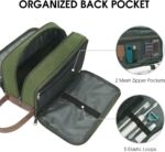 WANDF Travel Toiletry Bag for Men Large Toiletries Shaving Bag Water Resistant Hanging Dopp Kit Travel Accessories Bag for Women Men (Green) - Image 5