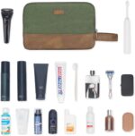 WANDF Travel Toiletry Bag for Men Large Toiletries Shaving Bag Water Resistant Hanging Dopp Kit Travel Accessories Bag for Women Men (Green) - Image 6